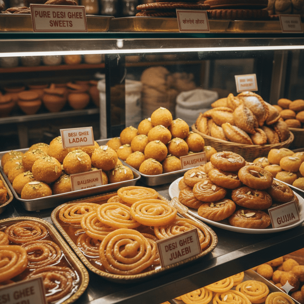 Desi Ghee Specials - Jalebi, Ladoo, Balushahi